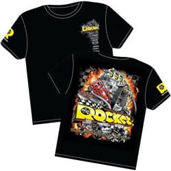 ROCKET BLACK T SHIRT YOUTH LARGE 14-16 ROCKET / RT1-YL