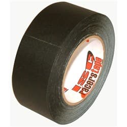 DULL FINISH GAFFERS TAPE BLACK, 2" X 83' ROLL ISC RACERS TAPE / RT2004DF