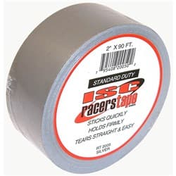 STANDARD DUTY TAPE SILVER 2" WIDE X 90FT ROLL ISC RACERS TAPE / RT2005