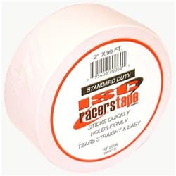 STANDARD DUTY TAPE WHITE 2" WIDE X 90FT ROLL ISC RACERS TAPE / RT2006