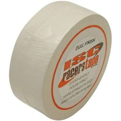 DULL FINISH GAFFERS TAPE WHITE, 2" X 83' ROLL ISC RACERS TAPE / RT2006DF