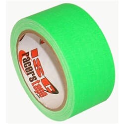 DULL FINISH GAFFERS TAPE NEON GREEN, 2" X 45' ROLL ISC RACERS TAPE / RT7207NDF