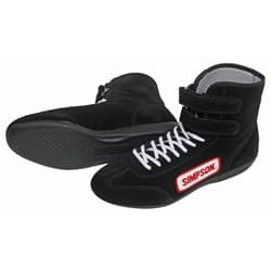 HIGHTOP SHOE 10 BLACK - SFI-5 - DRIVING BOOT SIMPSON - 28100BK