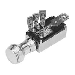ART DECO HEADLIGHT SWITCH **POLISHED**  3 POSITION SOCAL - 001-50467