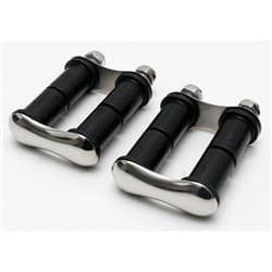 GT2 S/S REAR SPRING SHACKLES 2-1/4" POLISHED S/S  PR  - 60607