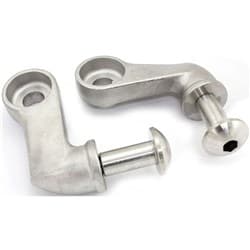 PLAIN LOWER SHOCK MOUNTS CAST STAINLESS PLAIN PAIR SOCAL - 001-60656