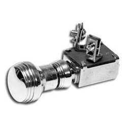 ART DECO HORN BUTTON **POLISHED**  PUSH BUTTON SOCAL - 001-60766