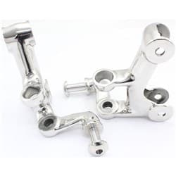 S/S GT2 BATWINGS POLISHED STAINLESS BUILT IN SHOCK MNT SOCAL - 001-61001