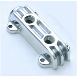 OTB 2 PORT FINNED FUEL BLOCK 1/4 NPT  ALUMINIUM SOCAL - 300-6132