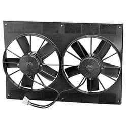 11" TWIN ELEC FANS WITH SHROUD 2713 cfm BALANCED BLADES SPAL / SPEF3580