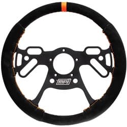MPI USA DRAG STEERING WHEEL 13" SUEDE PAD SWITCH HOLES MPI-DRG2-13