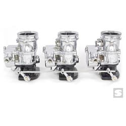 STROMBERG 3X2 CHEV LINKAGE KIT CHROME SUIT EDEL/OFFY TRIPOWER STROMBERG - 9246S-CHR