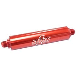 LONG INLINE BILLET FUEL FILTER -12AN 11"LONG, 2-1/4"D, 30 MIC SYSTEMONE - 203-229412
