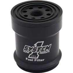 BILLET EFI FUEL FILTER SHORTER HOUSING & MOUNTING CAP ONLY SYSTEM ONE / 209-510-H