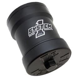 BILLET EFI FUEL FILTER 10 MIC 1"-12 SPIN ON 3.75 OD x 5.75 SYSTEMONE - 209-510B