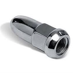 CHROME BULLET WHEEL NUT (EACH)  1/2    THREAD 1.75 TALL TOPLINE - C1004B