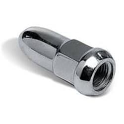 CHROME BULLET WHEEL NUT (EACH)  12x1.25 THREAD 1.75 TALL TOPLINE - C1006B