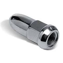 CHROME BULLET WHEEL NUT (EACH)  12x1.50 THREAD 1.75 TALL TOPLINE - C1007B