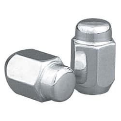 HEAT TREATED ACORN NUTS (4) 7/16   x 1.40 LONG - CHROME TOPLINE - C1402-4