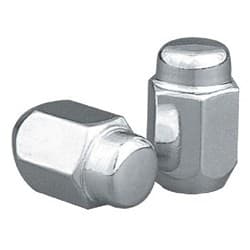 HEAT TREATED ACORN NUTS (4) 12x1.25 x 1.40 LONG - CHROME TOPLINE - C1406-4