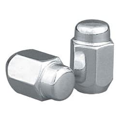 HEAT TREATED ACORN NUTS (4) 12x1.50 x 1.40 LONG - CHROME TOPLINE - C1407-4