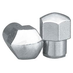 CHROME MAG WHEEL NUTS (4) 7/16 CONVO / ALUMA  .550 SHANK TOPLINE - C4002-4