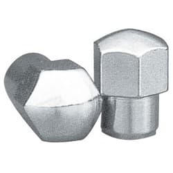 CHROME MAG WHEEL NUTS (4) 1/2" CONVO / ALUMA  .550 SHANK CLOSED TOPLINE - C4004-4
