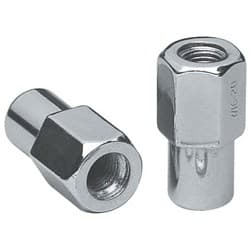CHROME MAG WHEEL NUTS (4) OPEN 1/2" R.H. AUTO DRAG .750 SHANK TOPLINE - C8204-0-4
