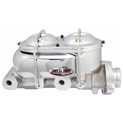 CHROME DUAL RESERVOIR 1" BORE MASTER CYL 3/8 PORTS BOTH SIDE  - 2020NA