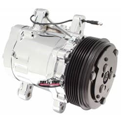 SANDEN SMALL AC COMPRESSOR 134 6 RIB  PULLEY ** CHROME ** TUF - 4517NA6G