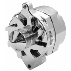 FORD 1-WIRE 100AMP ALTERNATOR CHROME, 6-RIB, SMALL CASE TUFFSTUFF / 7068ABULL6G