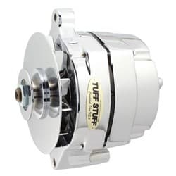 FORD 1-WIRE 100AMP ALTERNATOR CHROME SMOOTH BACK V-PULLEY TUFFSTUFF / 7068RD