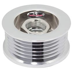 6 GROOVE ALTERNATOR PULLEY CHROME STEEL, 6 RIB SERPENTINE TUFFSTUFF / 7610A