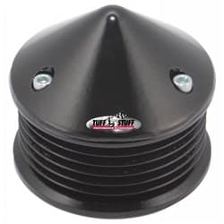 6 GROOVE ALTERNATOR PULLEY BLACK W/ BULLET NOSE COVER TUFFSTUFF / 7653C