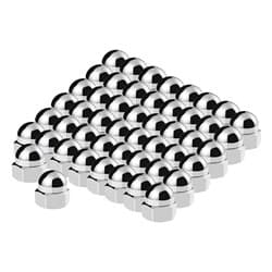 CHROME FLATHEAD HEADBOLT COVER 50PK DRESS UP ACORN 11/16 FLAT UPI - 10021M50