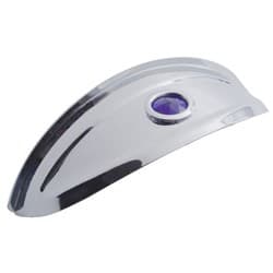 HEADLIGHT VISOR 5-3/4 OR 7  S/S W/BLUE DOT APPLICATION*EA UPI - 10445