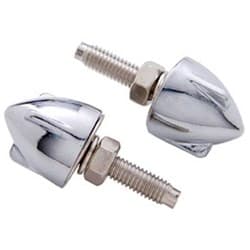 BULLET LICENSE FRAME NUT CHROME 3 WING STYLE **4PK** UPI - 10887