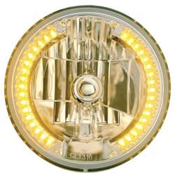 7" HEADLAMP INSERT W/ 34 AMBER LED TURNSIGNAL UPI - 31378