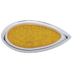 1938-39 LED TURN SIGNAL  EA AMBER LENS PLASTIC RIM UPI - 38805