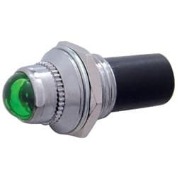 MINI 12V GREEN PILOT DASH LAMP WARNING LIGHT 3/8 DIA UPI - 40053