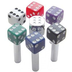 BLACK DICE DOOR KNOB  SET BLACK & WHITE   PAIR UPI - 70042