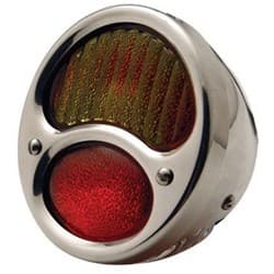 1928-31 FORD S/S TAILIGHT   EA POLISHED RED/AMBER LENS*RIGHT* UPI - A1002-12VR