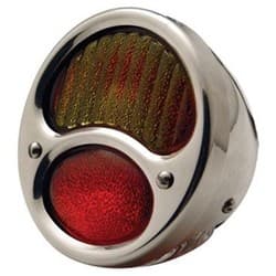 1928-31 FORD S/S TAILIGHT   EA POLISHED RED LENS   *RIGHT* UPI - A1002-12VRR