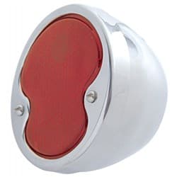 1932 STAINLESS TAIL LIGHT   EA POLISHED RED LENS  RH UPI - A1021