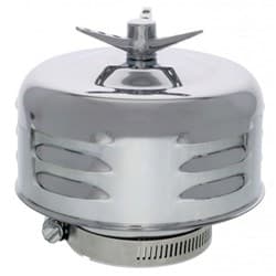 CHROME LOUVER M/ROOM A/CLEANER W/SPINNER NUT SUIT 2-5/8 UPI - A6216-10A