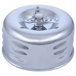 CHROME LOUVERED AIR CLEANER W/SPINNER NUT SUIT 2-5/8 UPI - A6281
