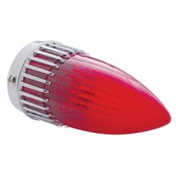 1959 CADILLAC TAILLIGHT   EA CHROME RING W/RED LENS UPI - C8007