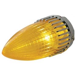 1959 CADILLAC TAILLIGHT   EA CHROME RING W/AMBER LENS UPI - C8010