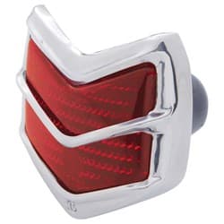 1940 DELUXE TAILLIGHT RED LENS S/S RIM  EA UPI - F4004