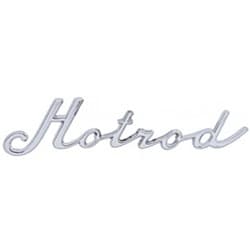 CHROMEHOTRODSCRIPT EMBLEM C/W STUD MOUNTS & CLIPS DIECAS UPI - S1001